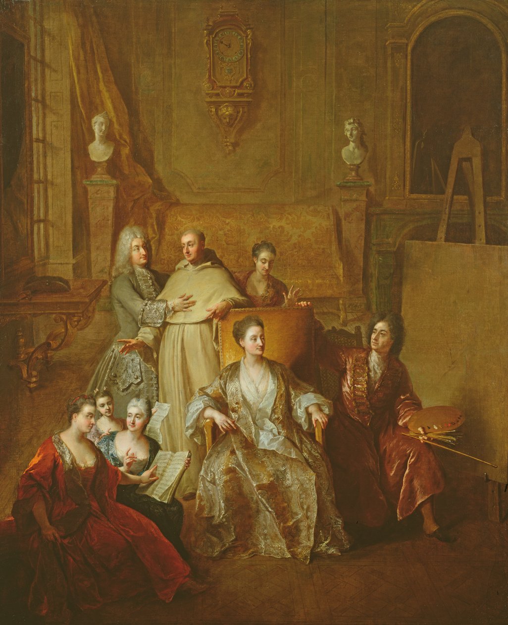 A művész és családja, 1708 körül alkotó: Jean François de Troy