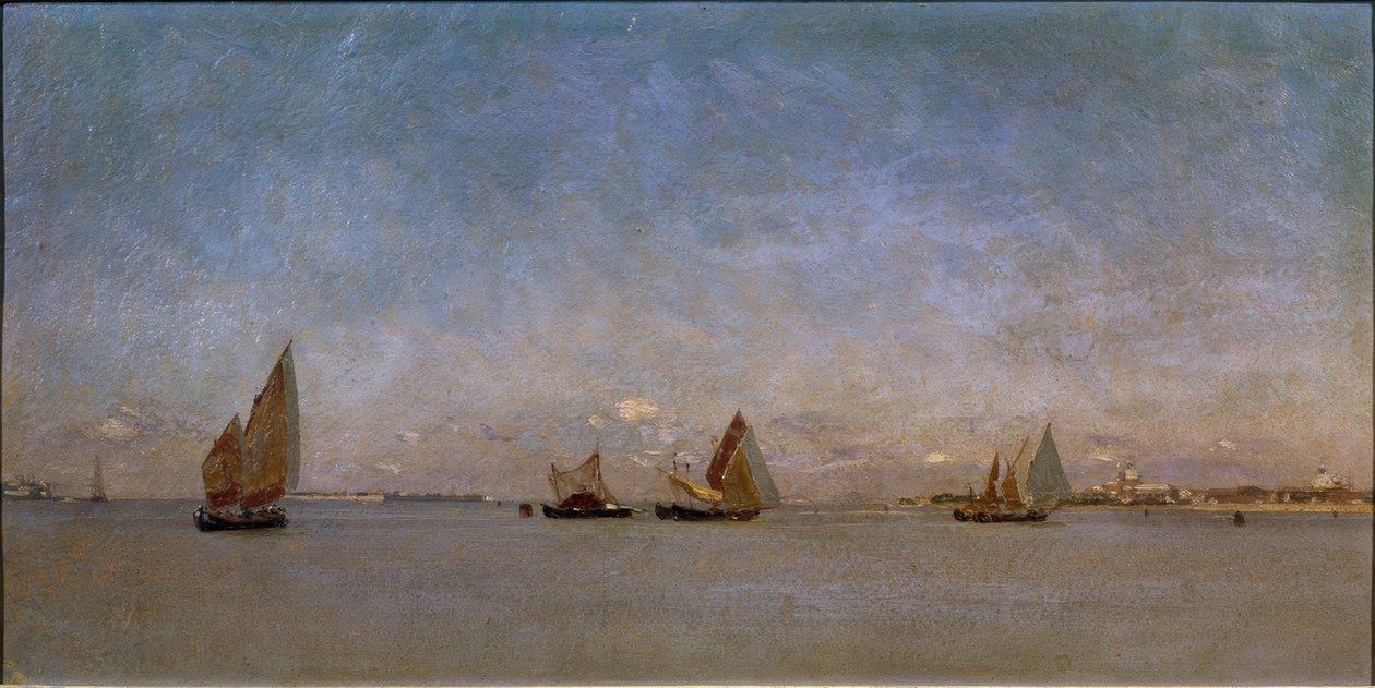 A Canal Grande kijárata, Velence alkotó: Francois-Louis-David Bocion