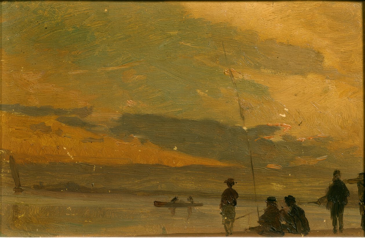 Halászok a hajnalban alkotó: Francois-Louis-David Bocion