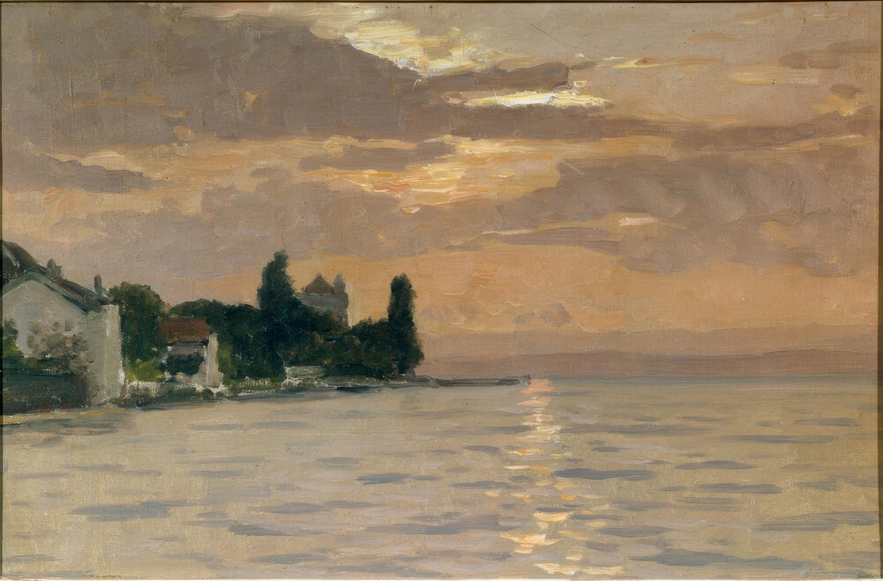 A tó és a Jura a Savoy-partról alkotó: Francois-Louis-David Bocion