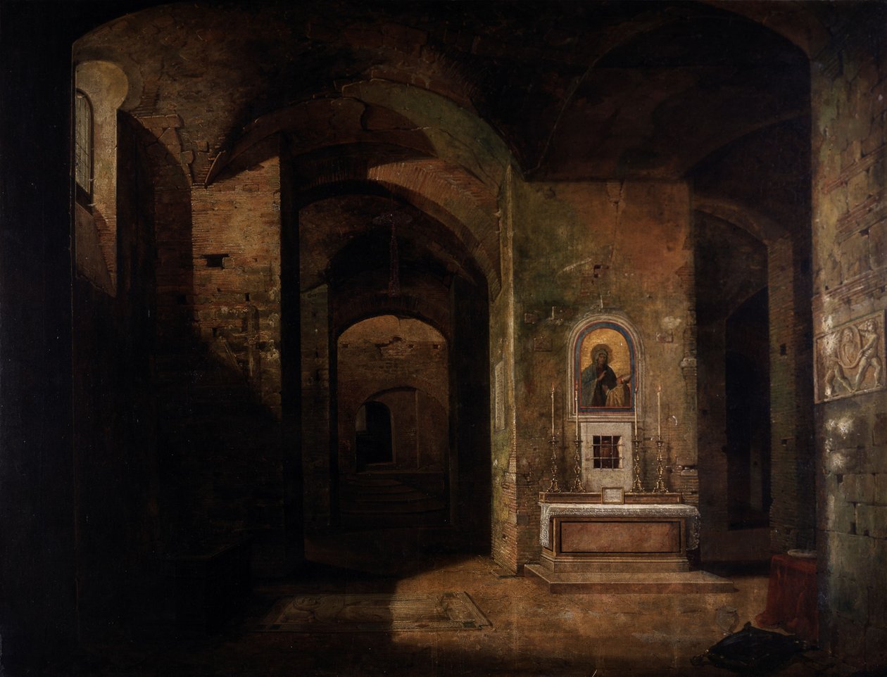 A római San Martino ai Montti-bazilika kriptája alkotó: Francois-Marius Granet