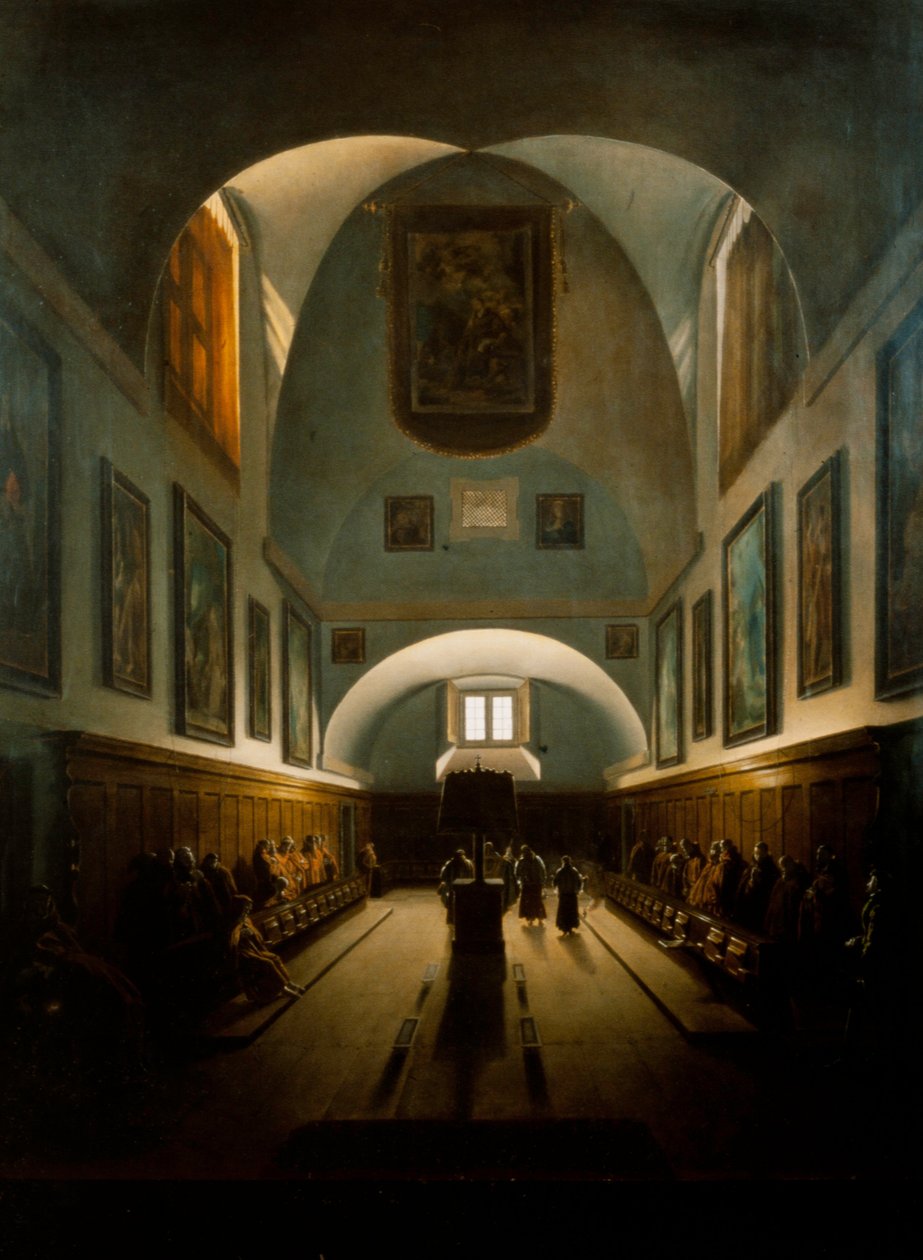 A római Piazza Barberini kapucinus templomának kórusa alkotó: Francois-Marius Granet