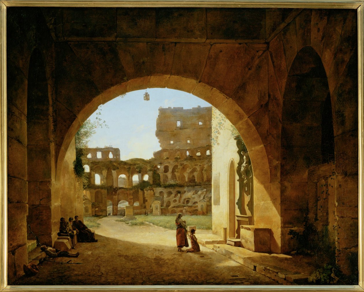 A római Colosseum belső nézete ... alkotó: Francois-Marius Granet