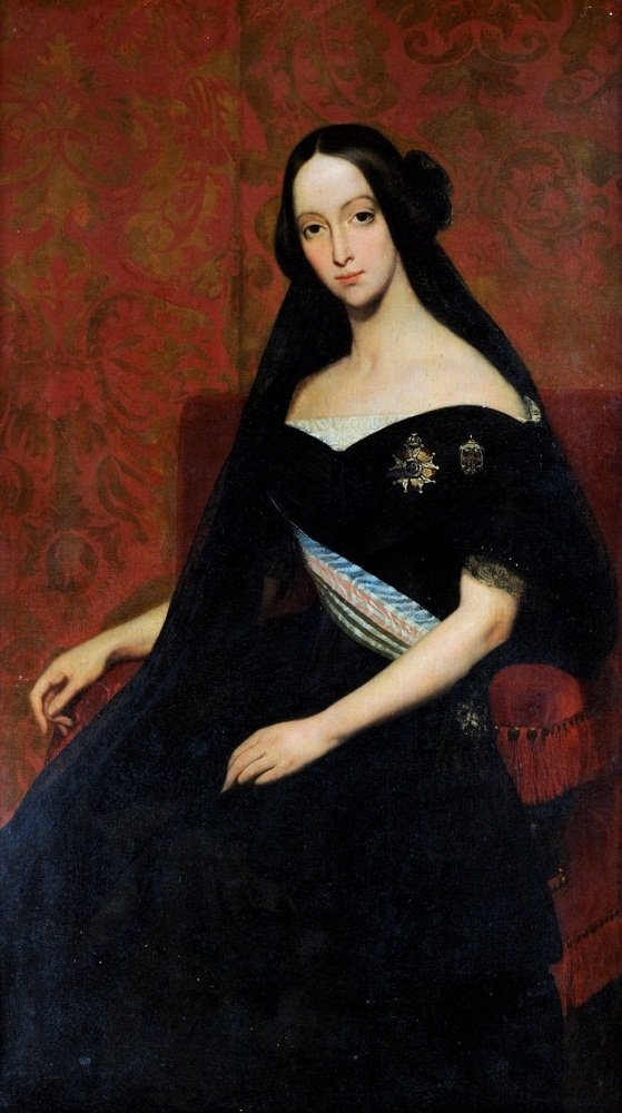 Joinville hercegnő portréja - D. Francisca de Braganca alkotó: Francois Rene Moreau