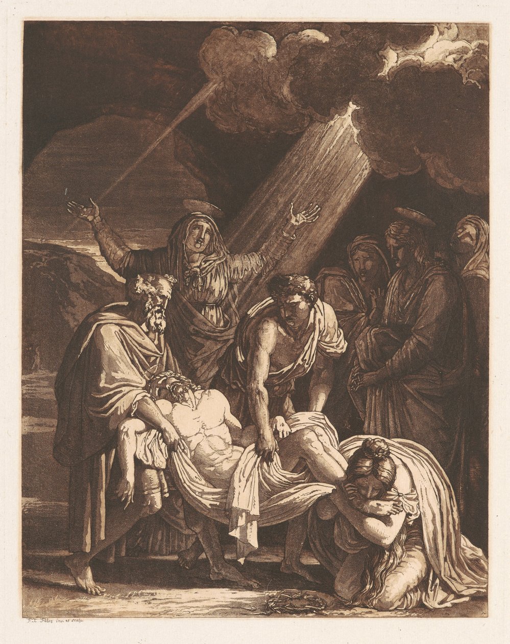 Krisztust a sírhoz vitték alkotó: Francois-Xavier Fabre