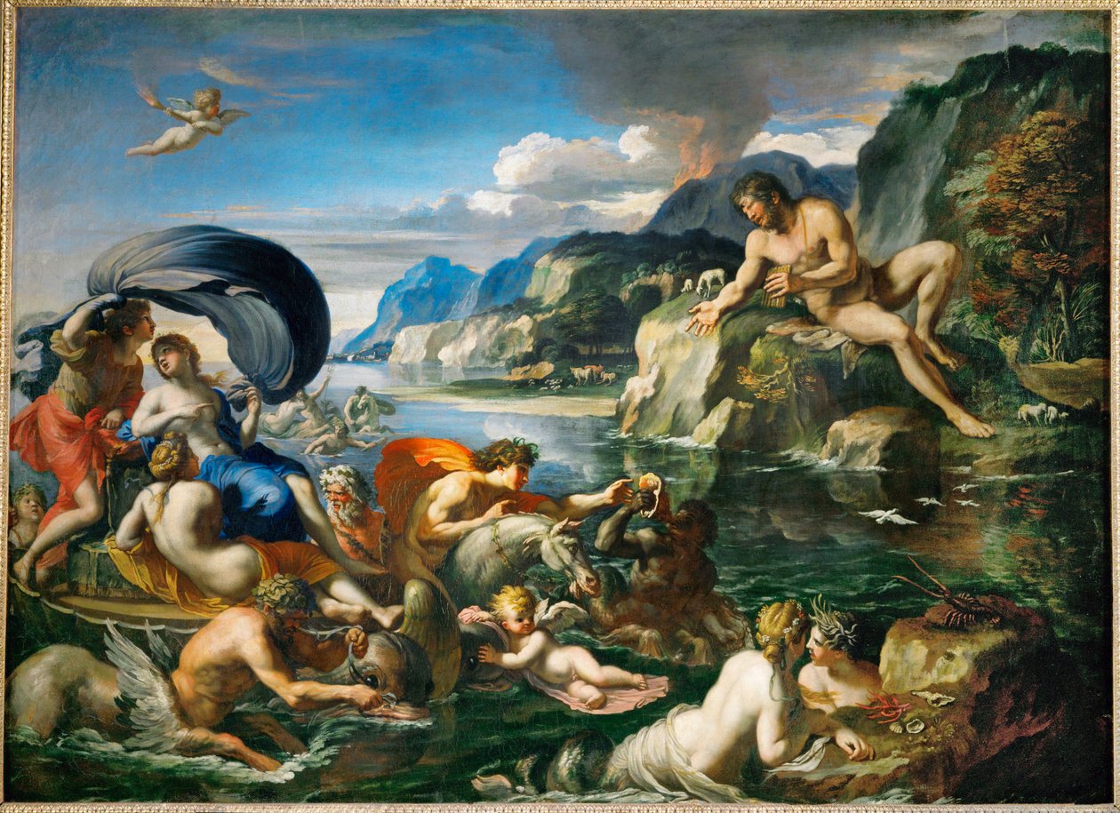 Acis et Galatee se derobant au regard de Polypheme Acis és Galatea elrejtőzött Polyphemus előtt ... alkotó: Francois (1590 1650) (after) Perrier