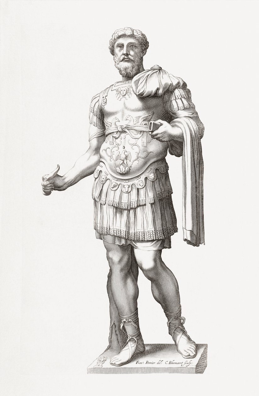 Marcus Aurelius római császár. Portré. alkotó: Francois Perrier