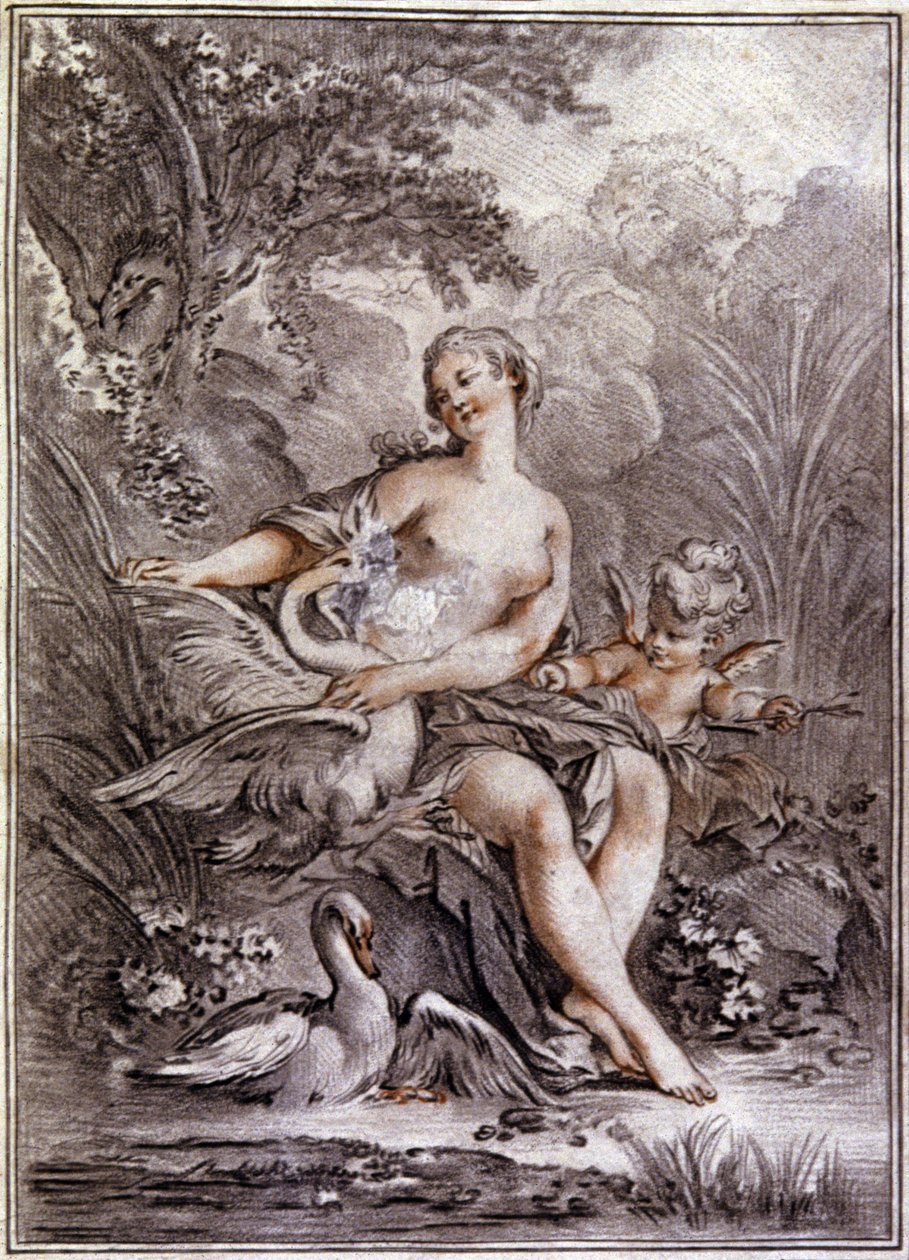 Léda és a hattyú alkotó: Francois (after) Boucher
