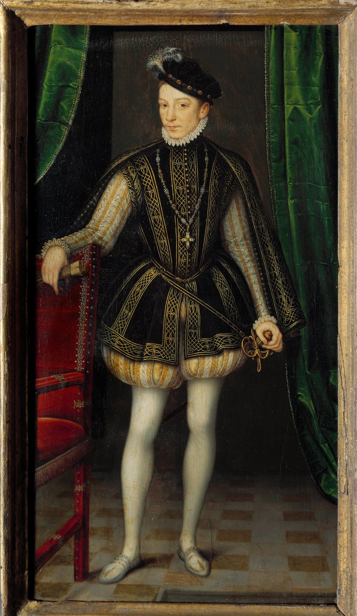 IX. Károly portréja (1550 - 1574). Francois Clouet (1515-1572) műhelyének festménye alkotó: Francois (workshop of) Clouet