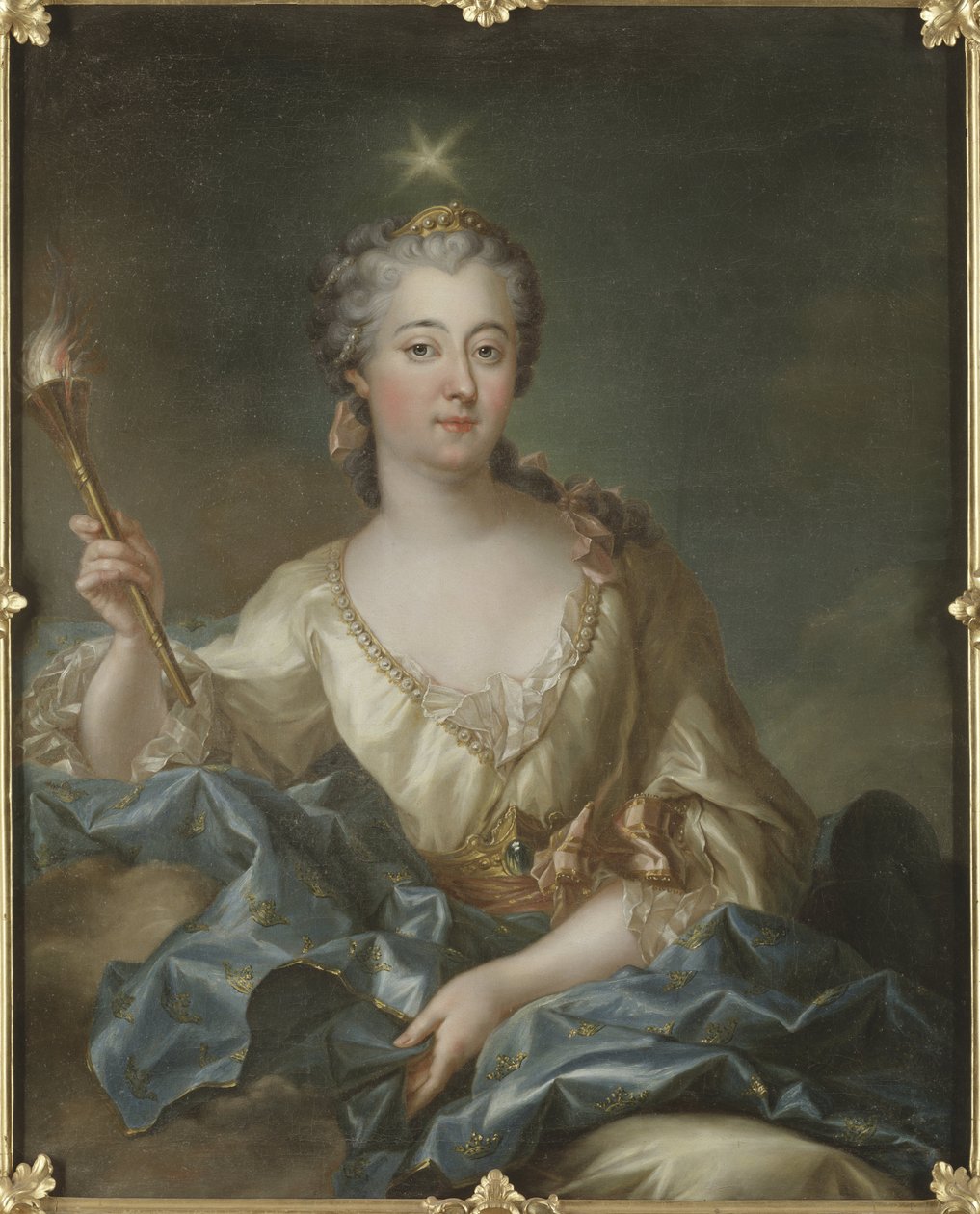 Louise Ulrique de Prussia, Svédország és Finnország királynője – Louisa Ulrika porosz királynő (1720-1782), svéd királynő portréja, Grasognon Latinville, Francois-Adrien (1705-1774). Olajfestmény. Mérete: 103x82 cm. Nemzeti Múzeum Stockholm alkotó: Francois Adrien Grasognon Latinville