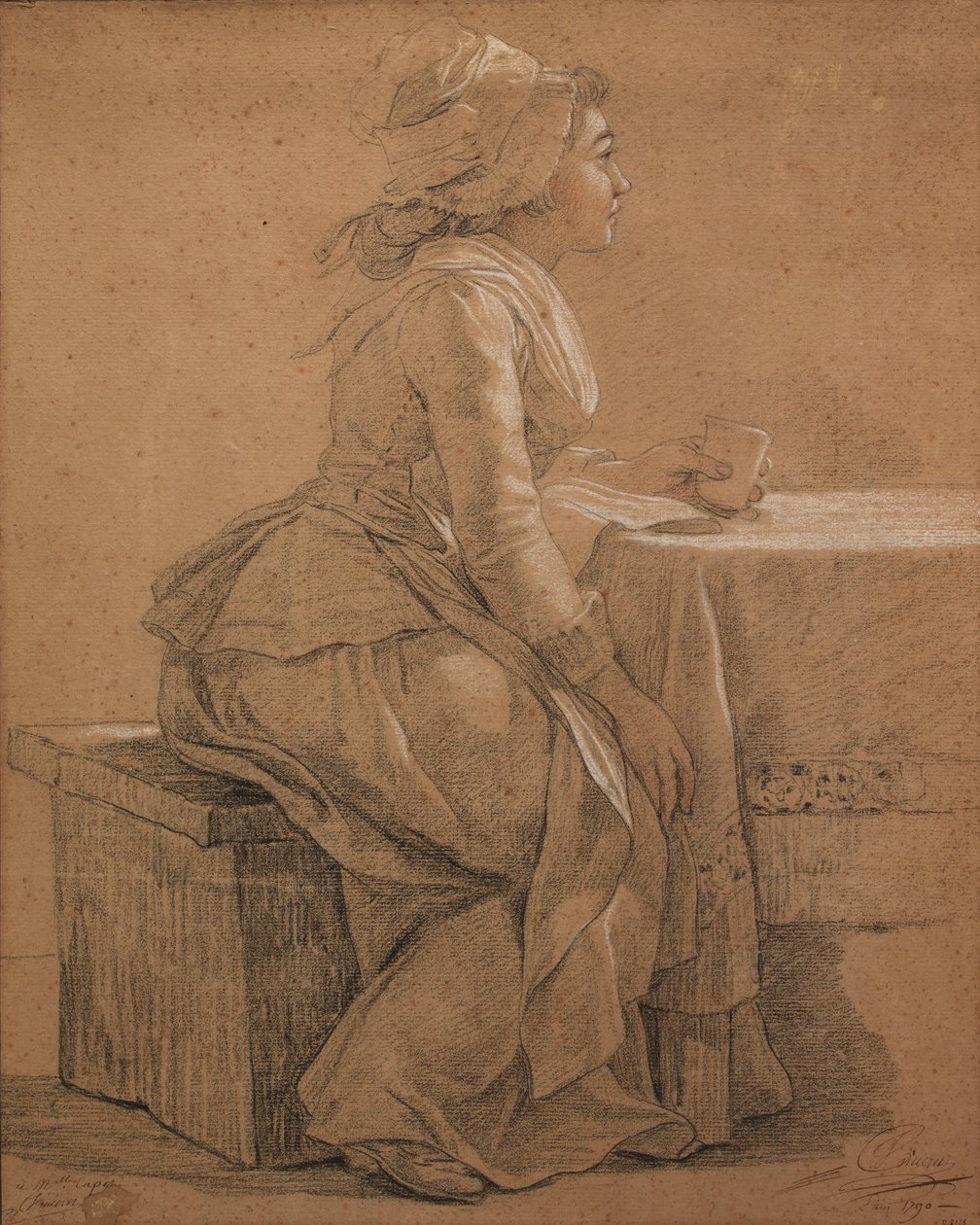 Mademoiselle Marie Gabrielle Capet, a festő portréja alkotó: François André Vincent