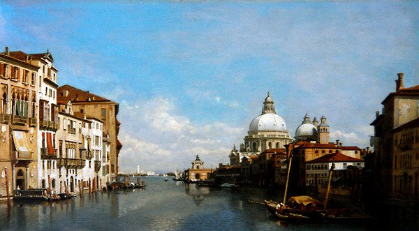 A Canal Grande látképe az Academica hídról (olaj, tábla) alkotó: Francois Antoine Bossuet