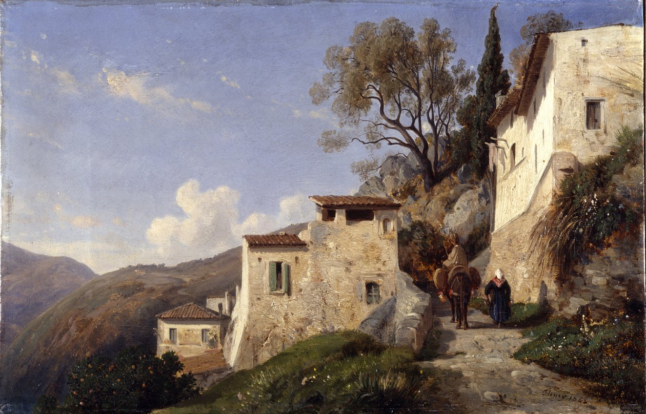 A Genovai úton, Nizza közelében alkotó: Francois Antoine Leon Fleury