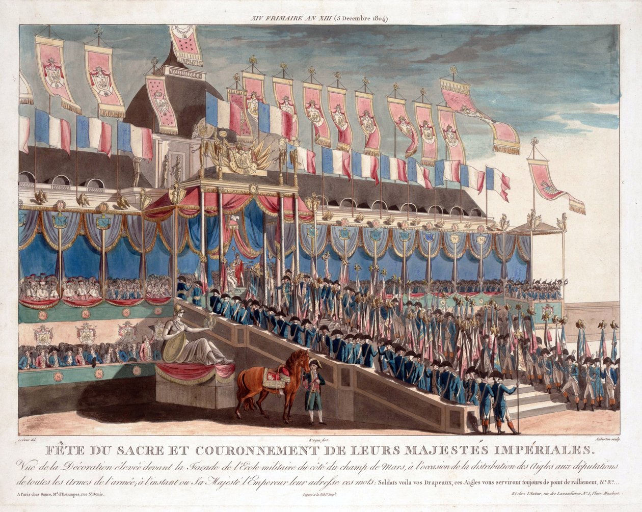 Napóleon koronázási ünnepségei - Aubertin, Francois (1783-1821) - 1806 - Aquatint - 56,5x72,5 - Magángyűjtemény alkotó: Francois Aubertin