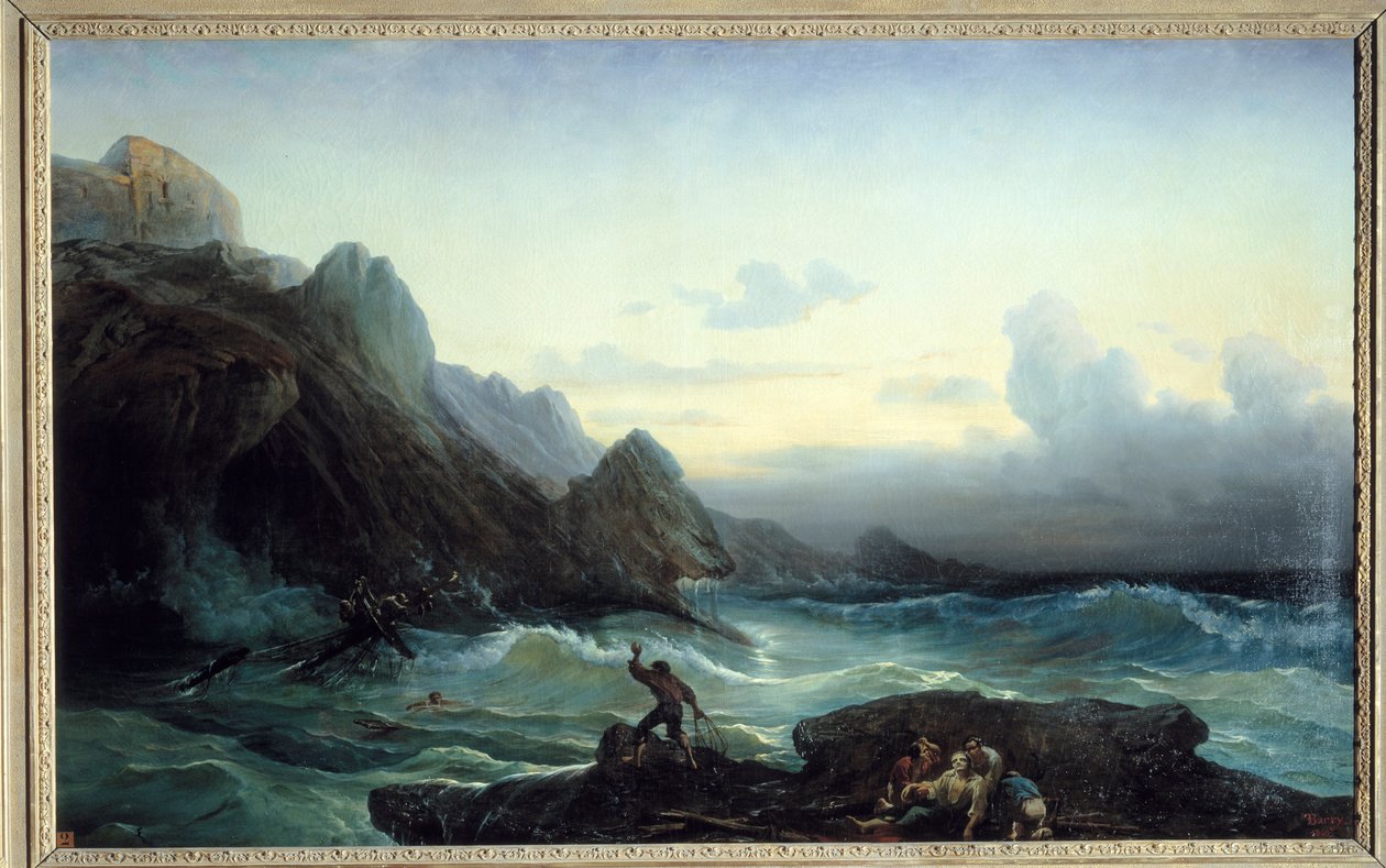 A vihar után. Francois Pierre Barry (1813-1905) festménye alkotó: Francois Barry