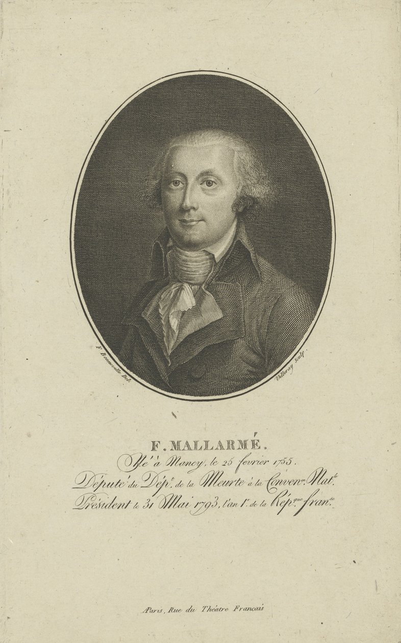 François-René-Augustin Mallarmé 1755-1831, c. 1800. alkotó: Francois Bonneville