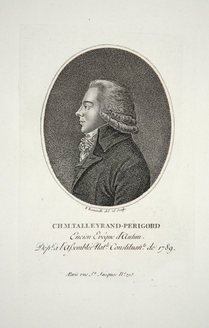 M.Talleyrand-Perigord, Autun régi püspöke, kocsma. 1791 alkotó: Francois Bonneville