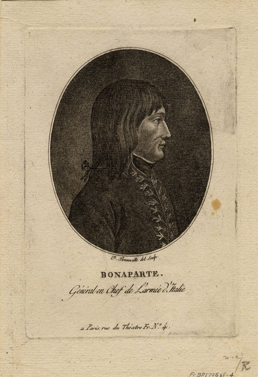 Napóleon, mint az olasz hadsereg parancsnoka, Kr. e. 1798 alkotó: Francois Bonneville