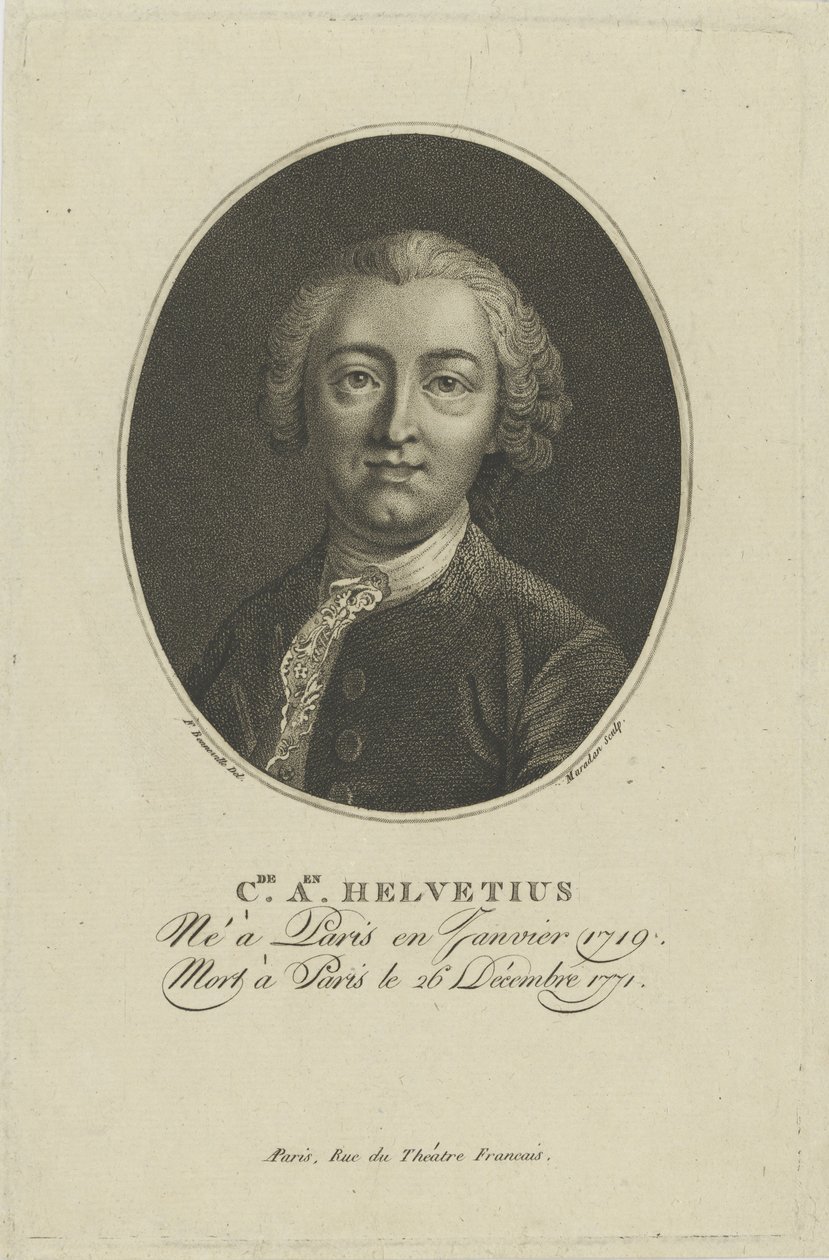 Claude Adrien Helvetius portréja 1715-1771, c. 1800. alkotó: Francois Bonneville