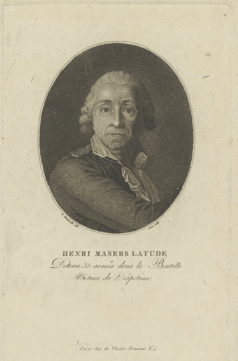 Henri Masers de Latude portréja 1725-1805, c. 1793. alkotó: Francois Bonneville