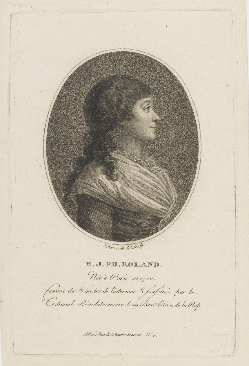 Madame Roland portréja 1754-1793, c. 1800. alkotó: Francois Bonneville