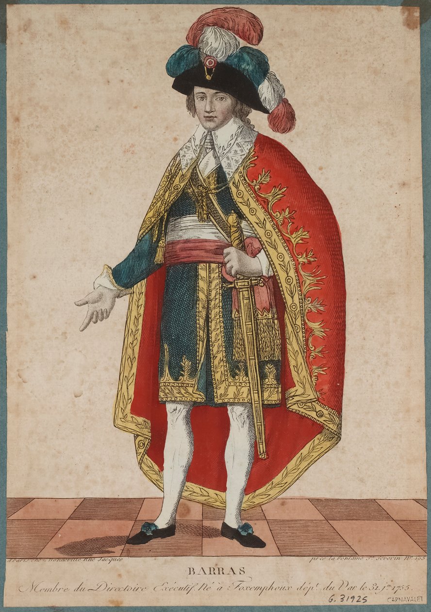 Paul de Barras portréja 1755-1829, c. 1795. alkotó: Francois Bonneville
