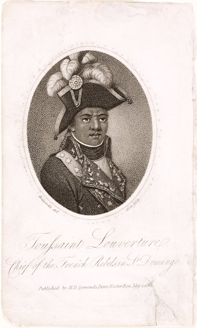 Toussaint Louverture (kb.1743-1803) A francia lázadók főnöke St. Domingo-ban, vésette Holl, kocsma. szerző: H.D. Symonds, 1802 (rézkarc és metszet) alkotó: Francois Bonneville