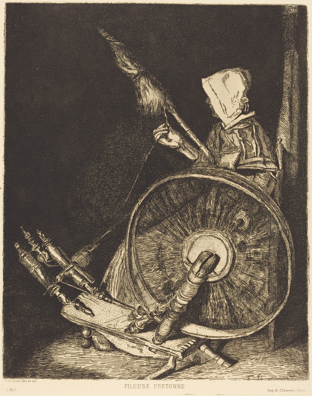 Breton fonónő (Breton Spinner) alkotó: François Bonvin