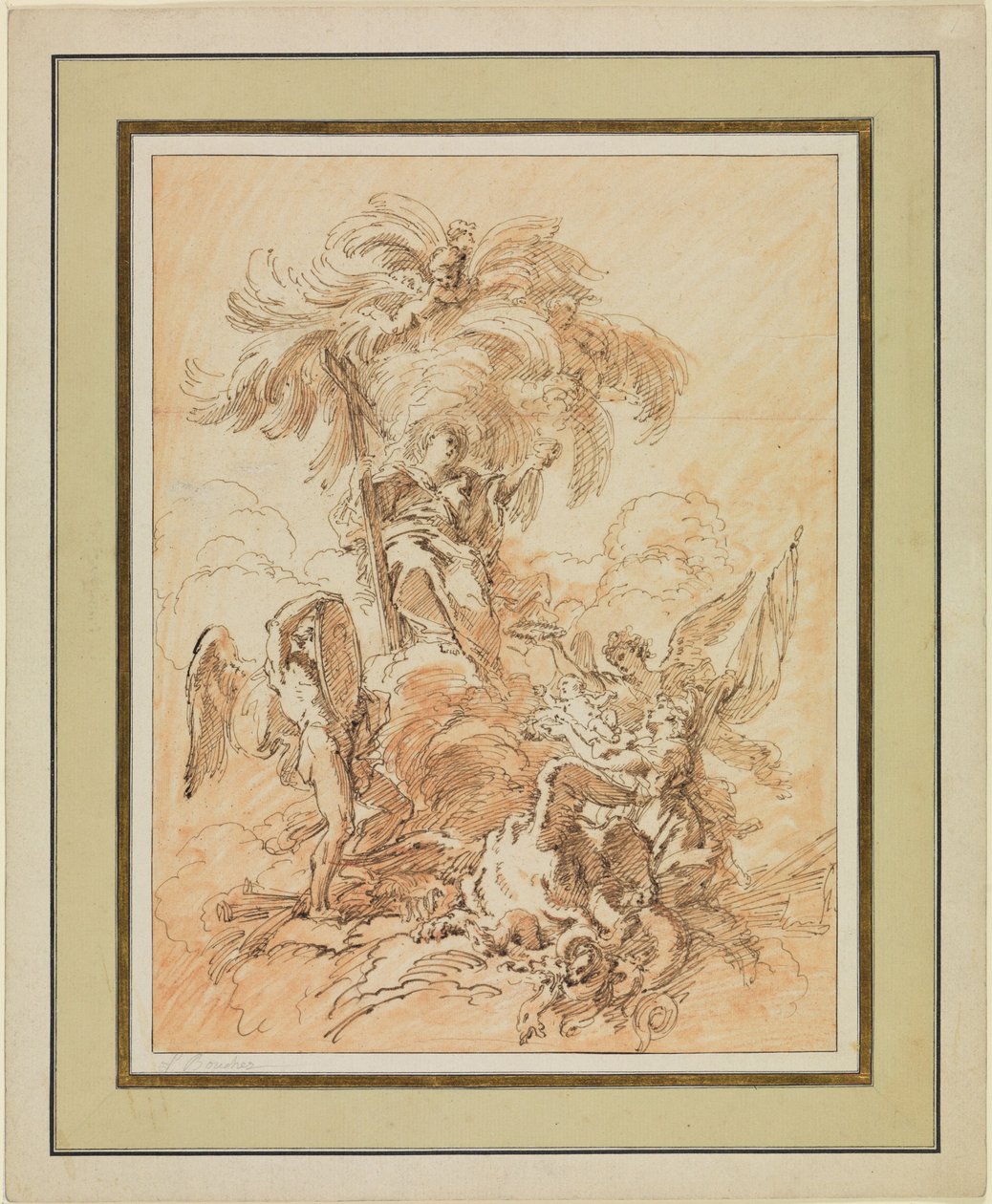 Allegória egy francia herceg születéséről alkotó: François Boucher