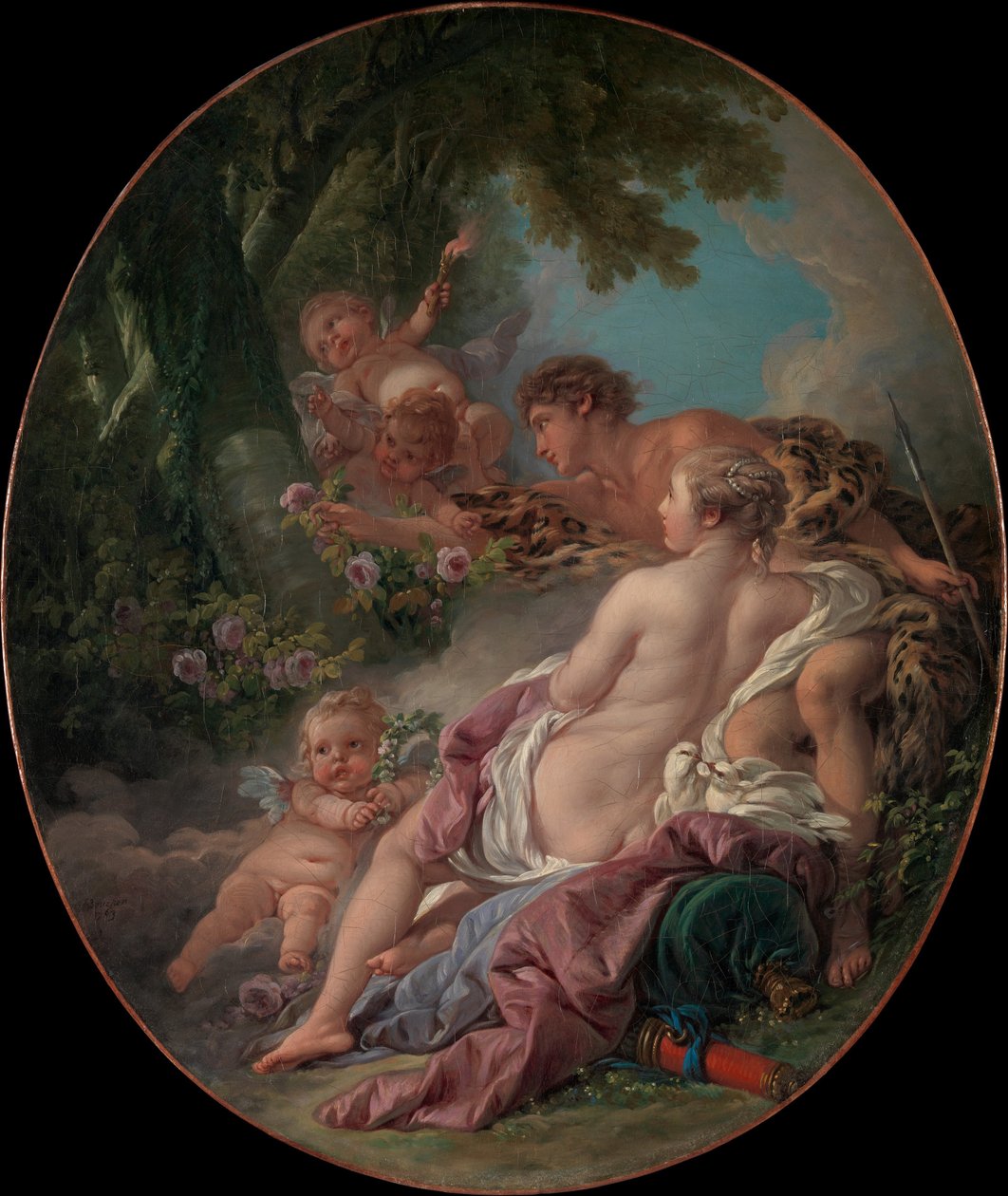Angelica és Medoro alkotó: François Boucher