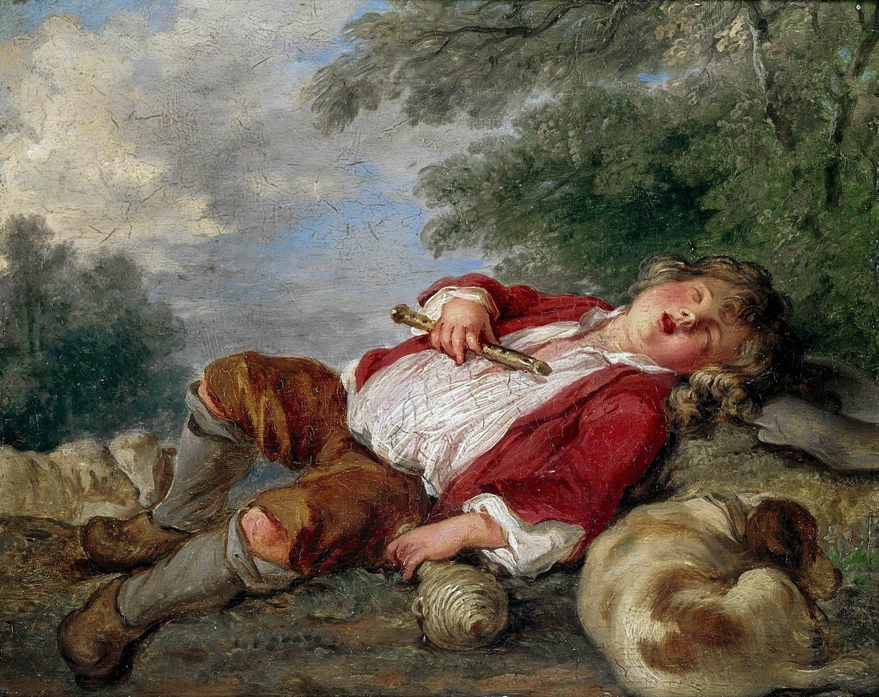 Berger endormi (Az alvó pásztor), 1750 körüli. alkotó: François Boucher