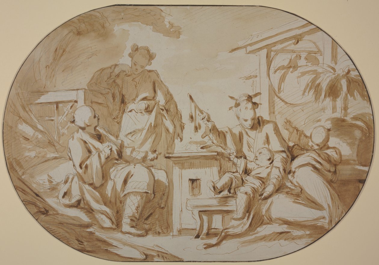 Kínai családi jelenet alkotó: François Boucher