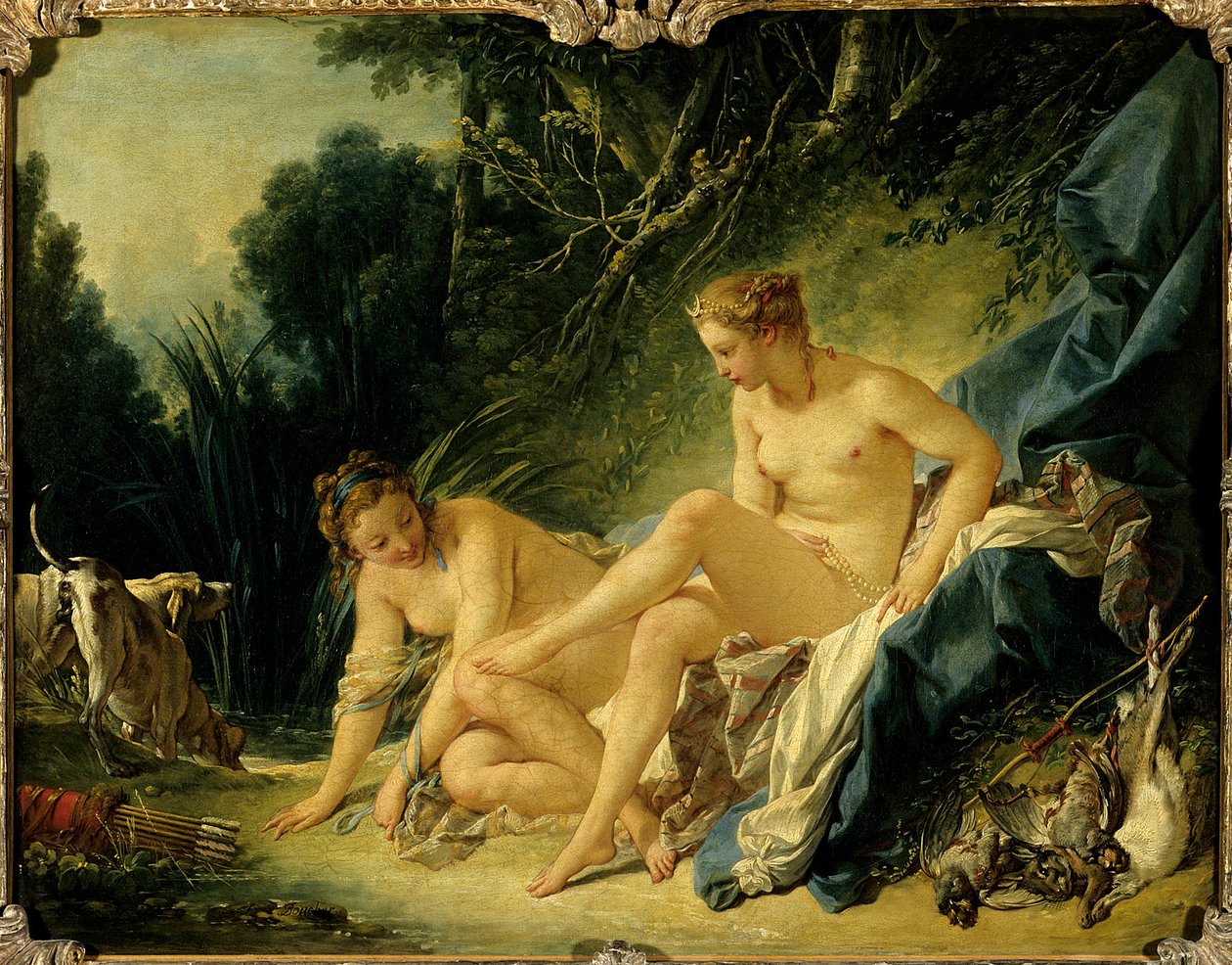 Diane elhagyja a fürdőt Francois Boucher festménye (1703-1770) alkotó: François Boucher