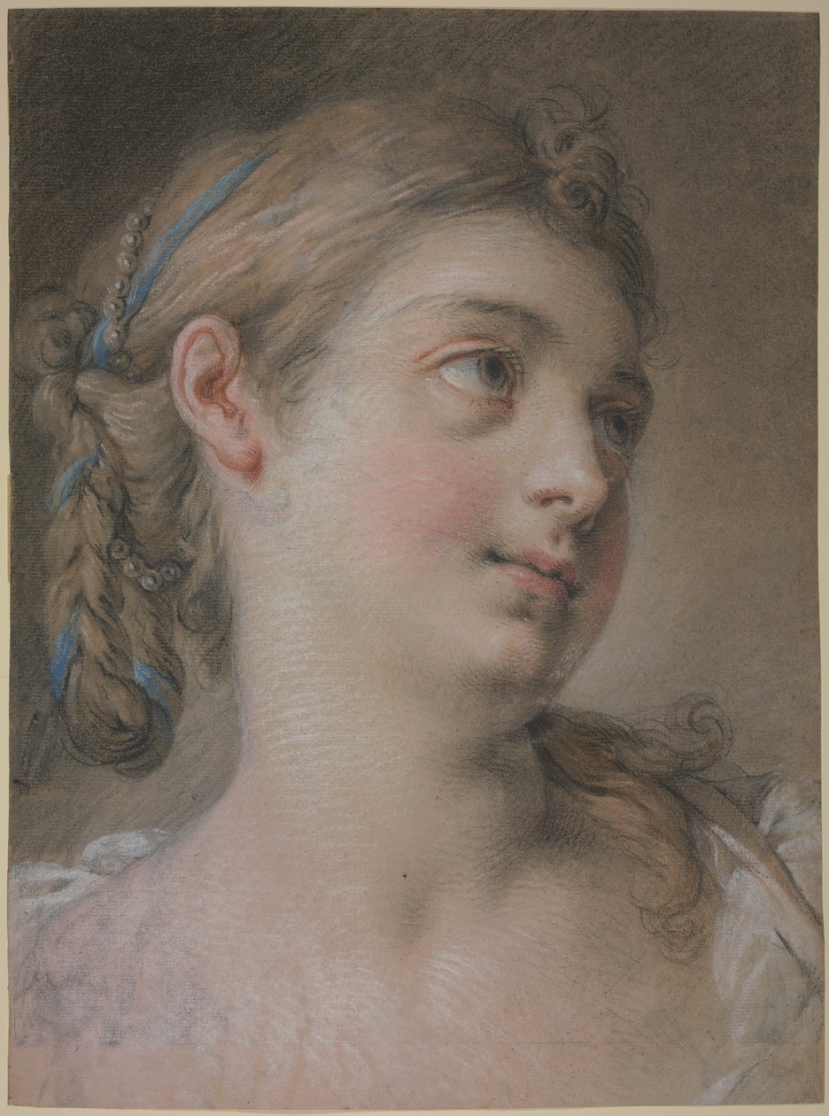 Jobbra forduló női fej alkotó: François Boucher