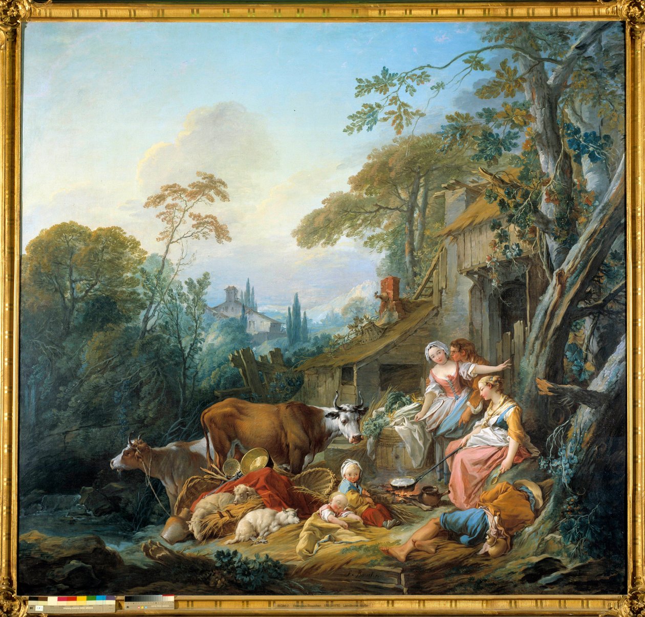Boldogság a faluban Francois Boucher (1703-1770) festménye 1735 München. Bayerische alkotó: François Boucher