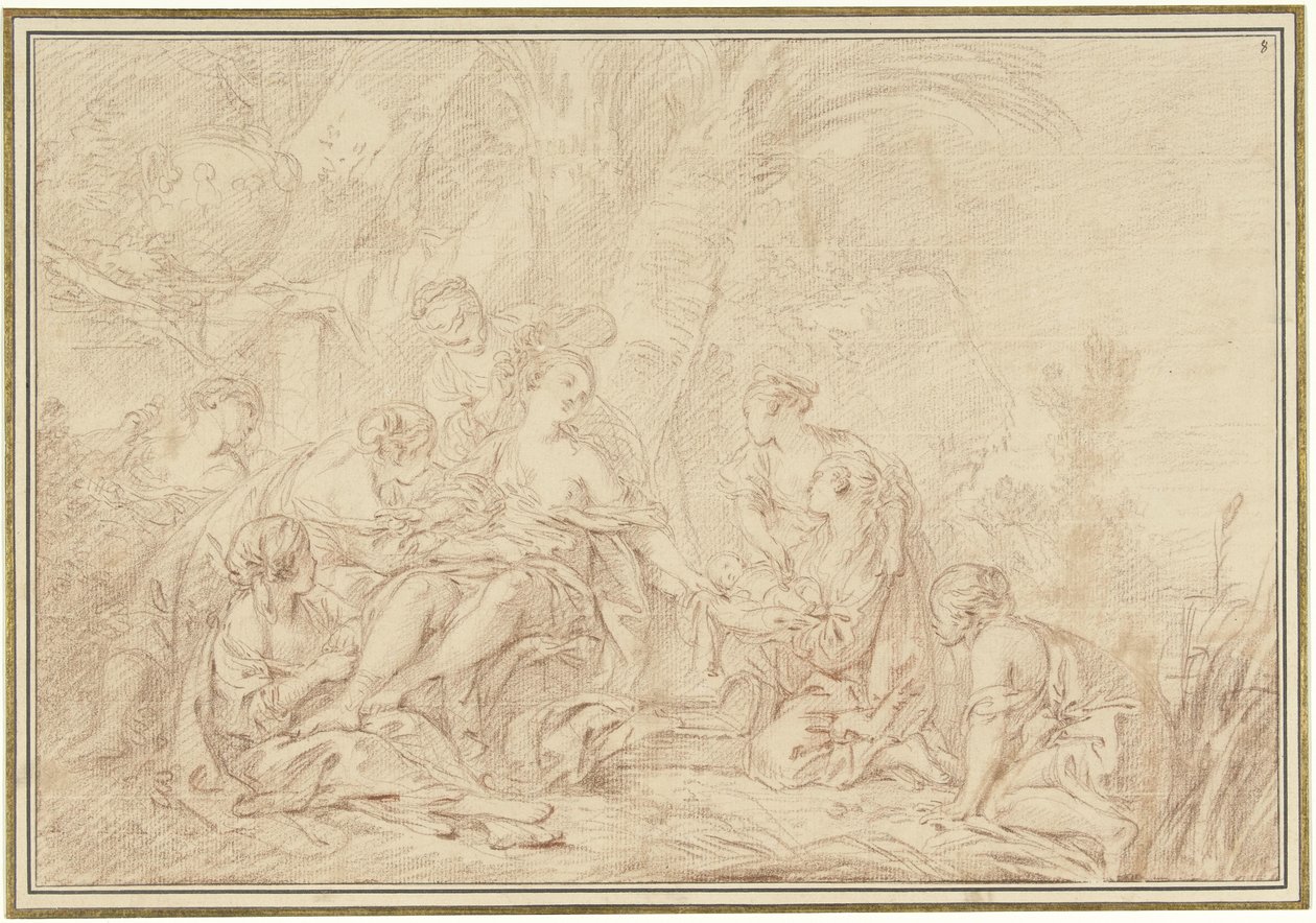 Mózes megtalálása alkotó: François Boucher