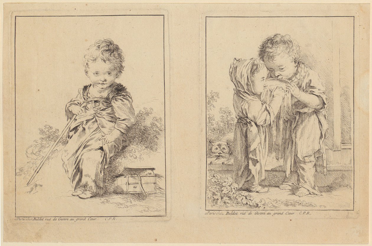 A kis Savoyai és a kis tejivók [két lemez] alkotó: François Boucher