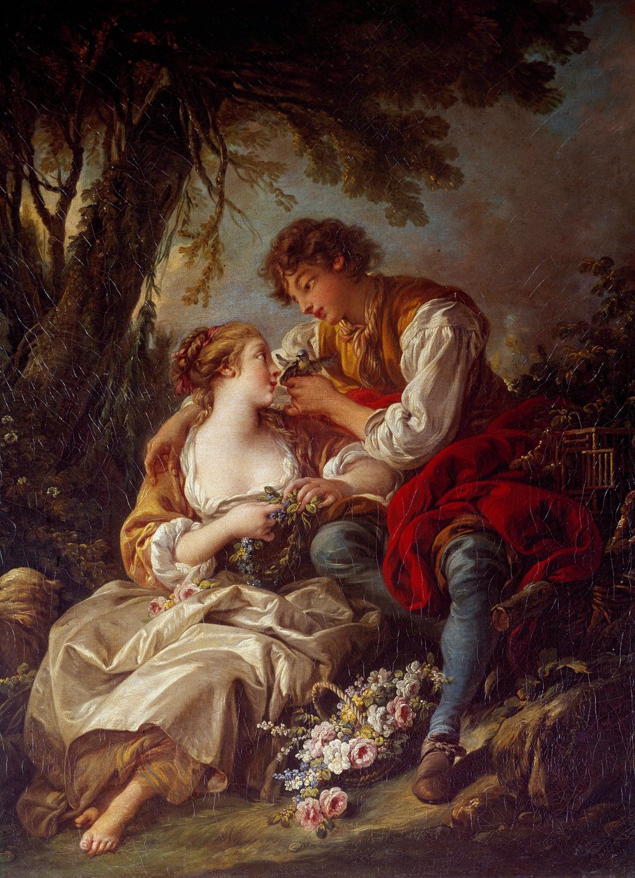 La cage Festmény Francois Boucher (1703-1770) 1763 V. 0,93x0,73 m alkotó: François Boucher