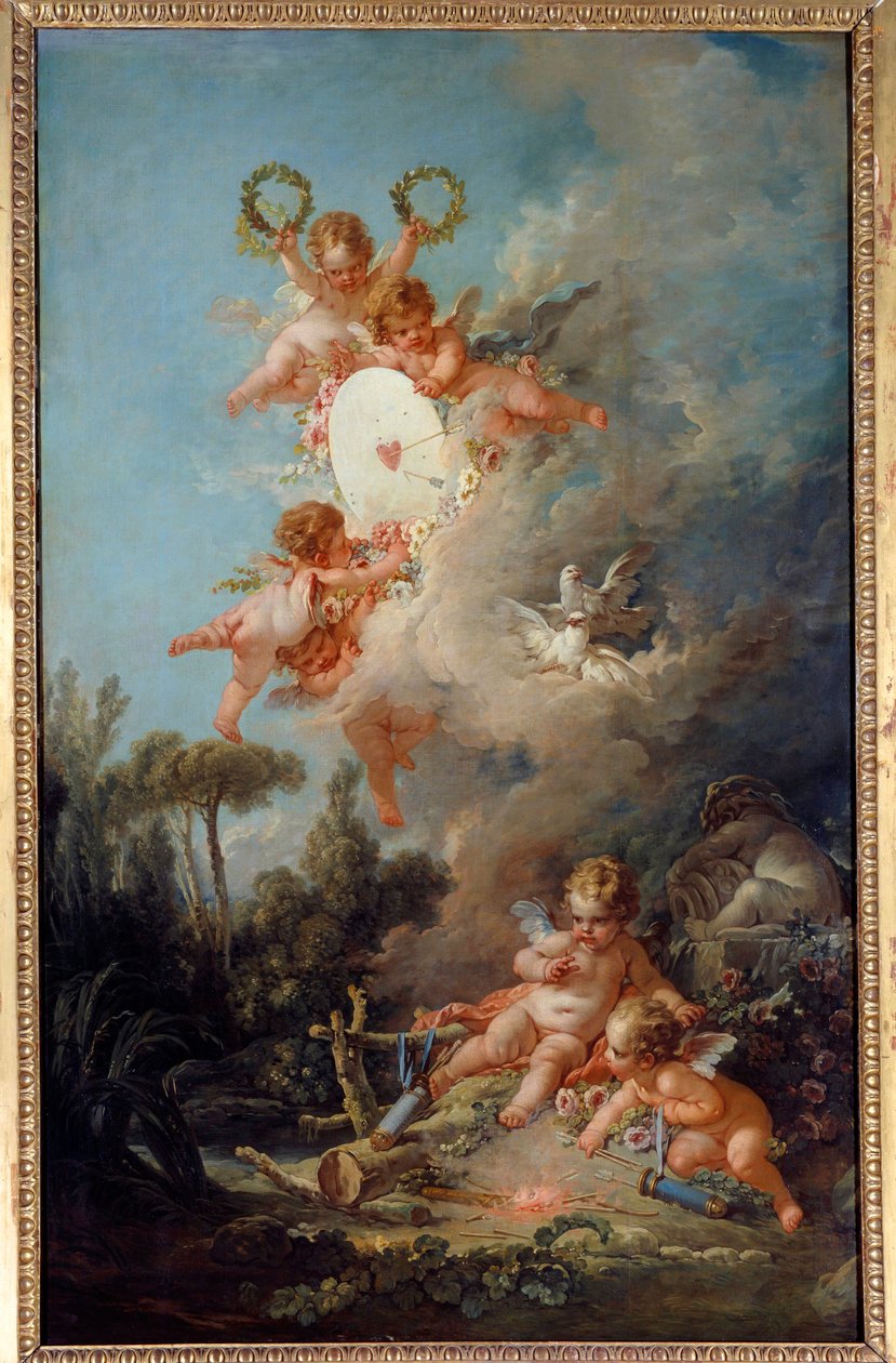 A szerelem célpontja Francois Boucher (1703-1770) festménye 1758 V. 2,58x1,67 m Párizs, alkotó: François Boucher