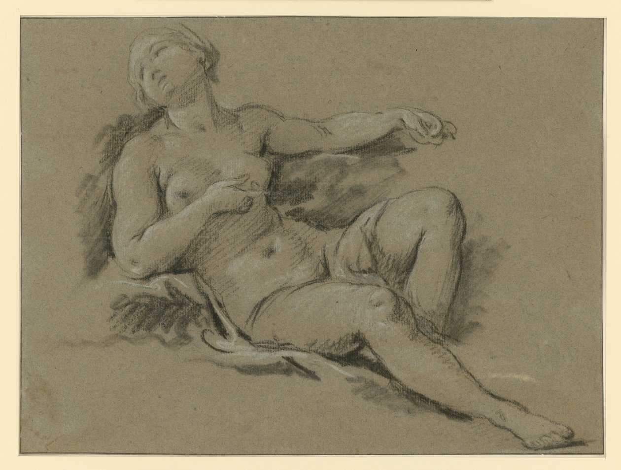 Fekvő női akt alkotó: François Boucher