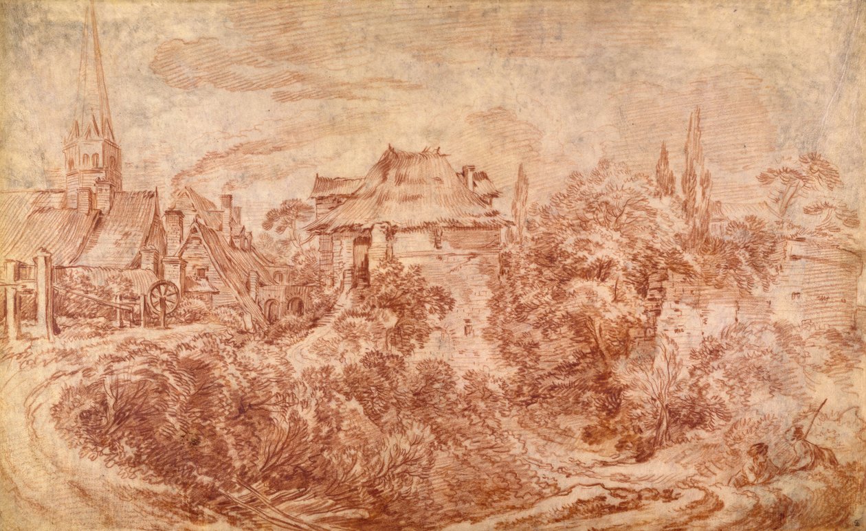 Tájkép alakokkal alkotó: François Boucher