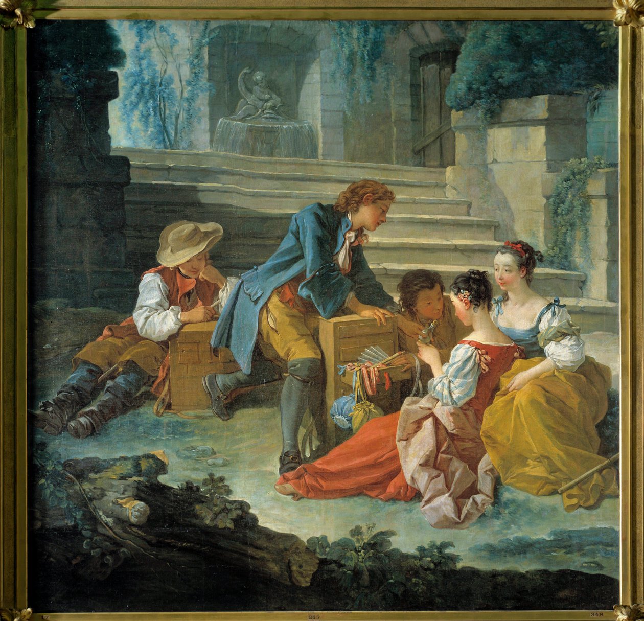 A kis kereskedő Francois Boucher festménye (1703-1770). 1735-1740 Magángyűjtemény alkotó: François Boucher
