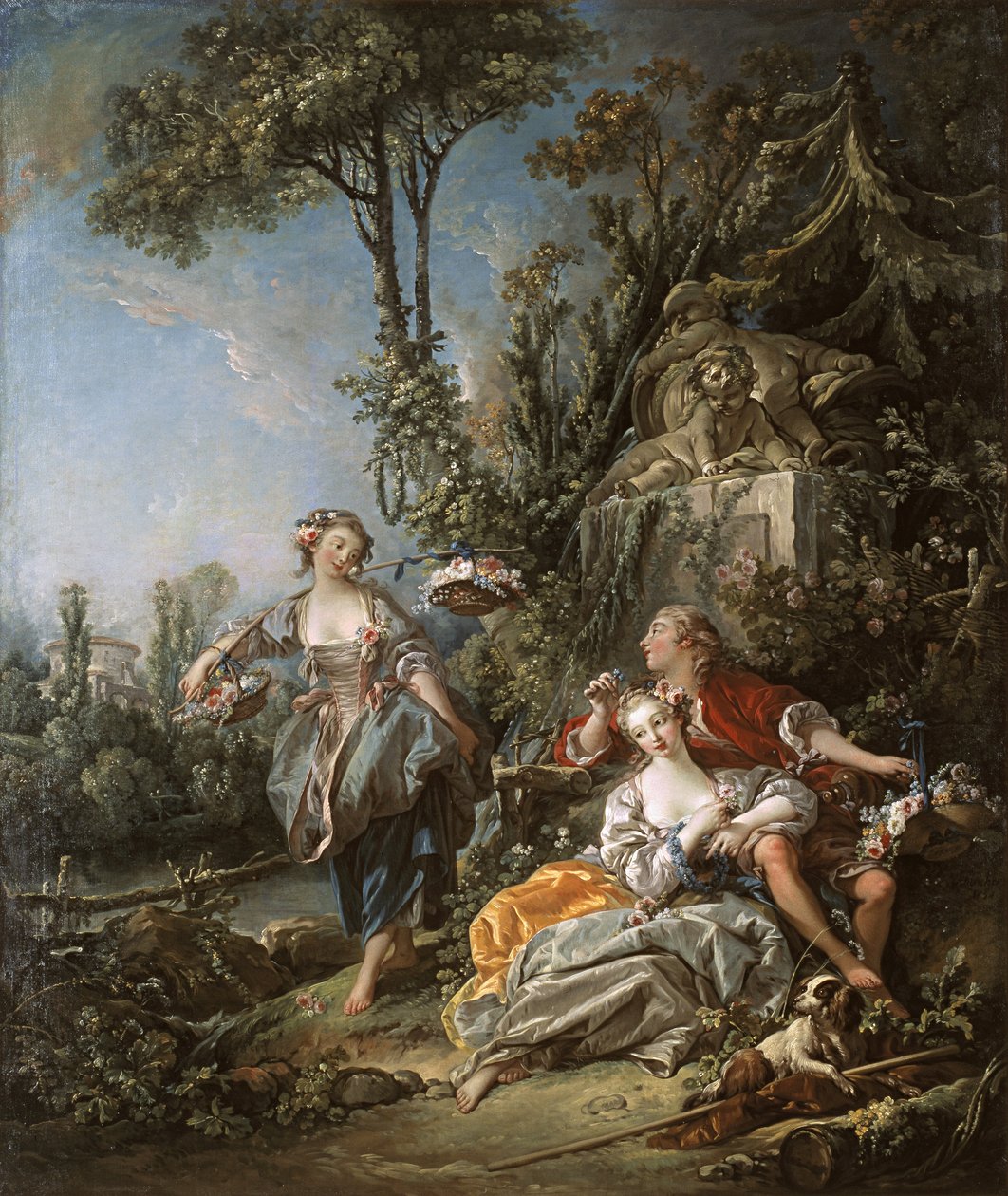 Szerelmesek a parkban alkotó: François Boucher