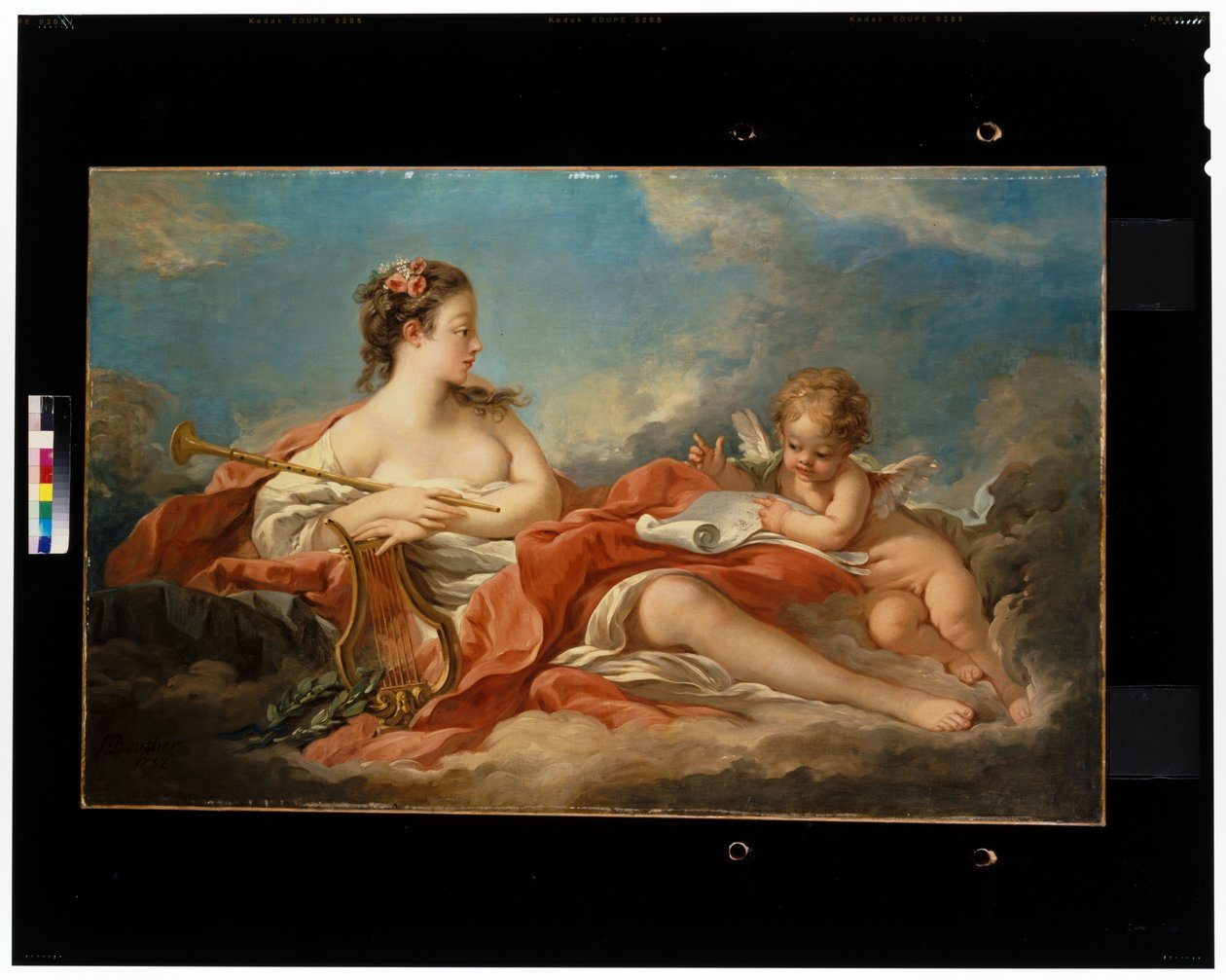 Music Teaching Cupid To Sound The Lyre alkotó: François Boucher