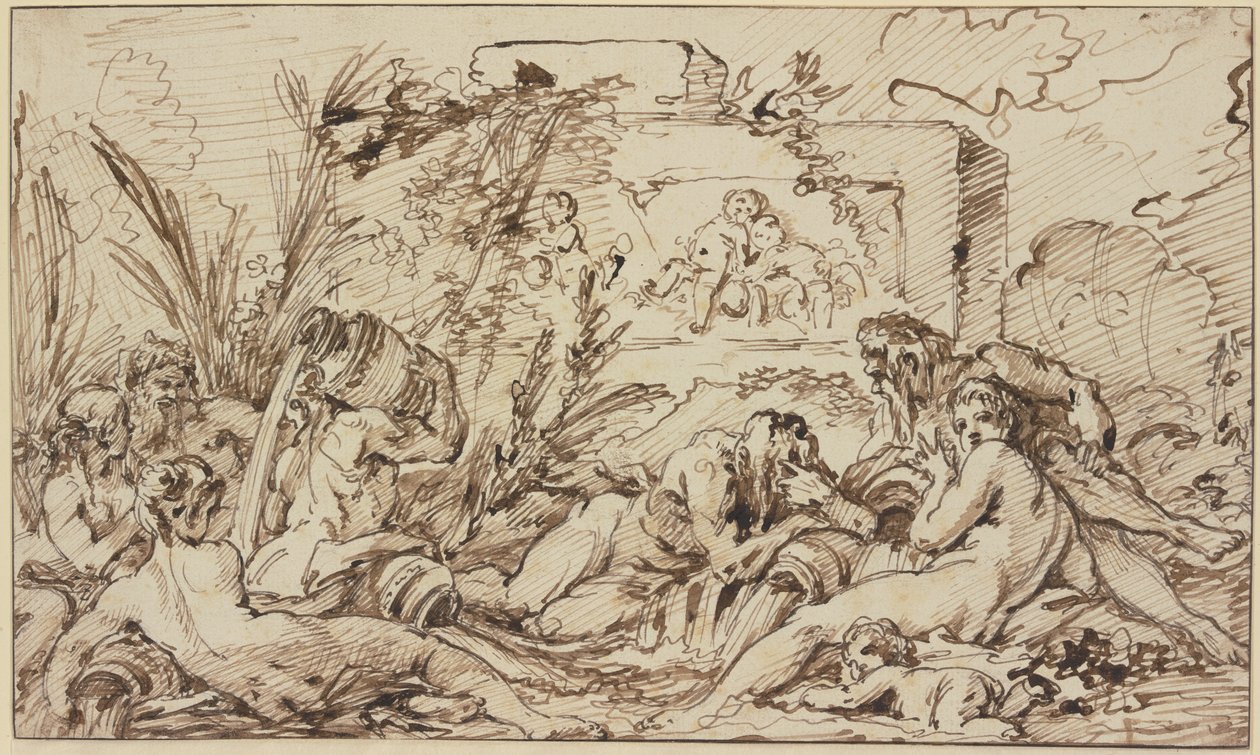 Nimfák és folyami istenek alkotó: François Boucher