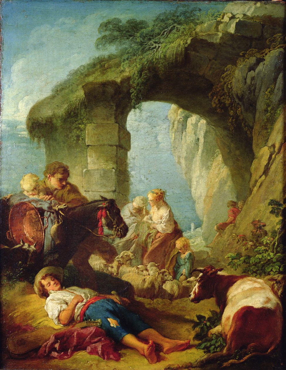 Lelkészi jelenet alkotó: François Boucher