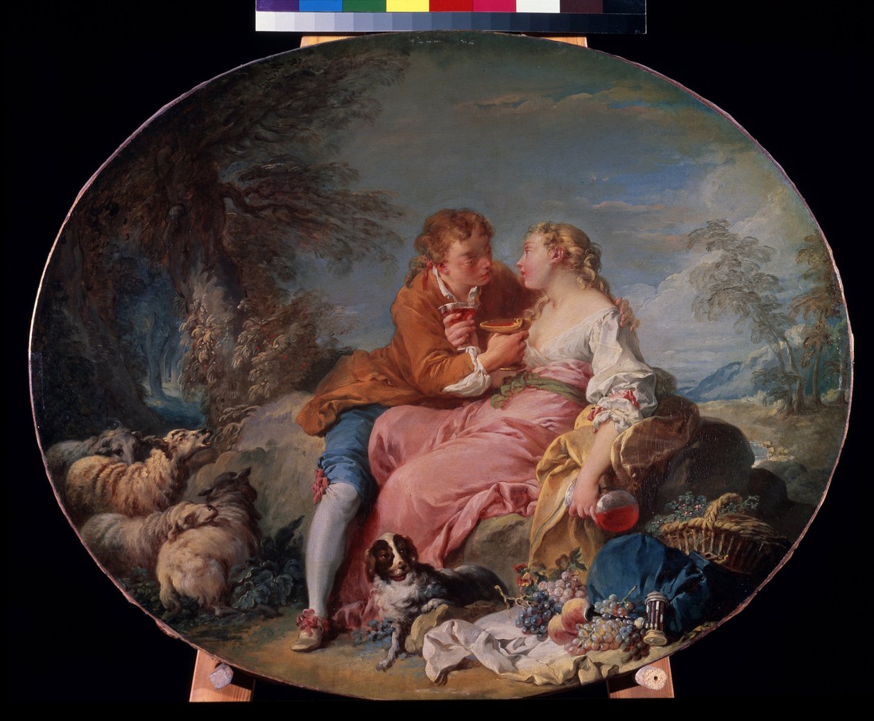 Francois Boucher (1703-1770) ""pásztori" festménye, 1740 Puskin Múzeum, Moszkva alkotó: François Boucher