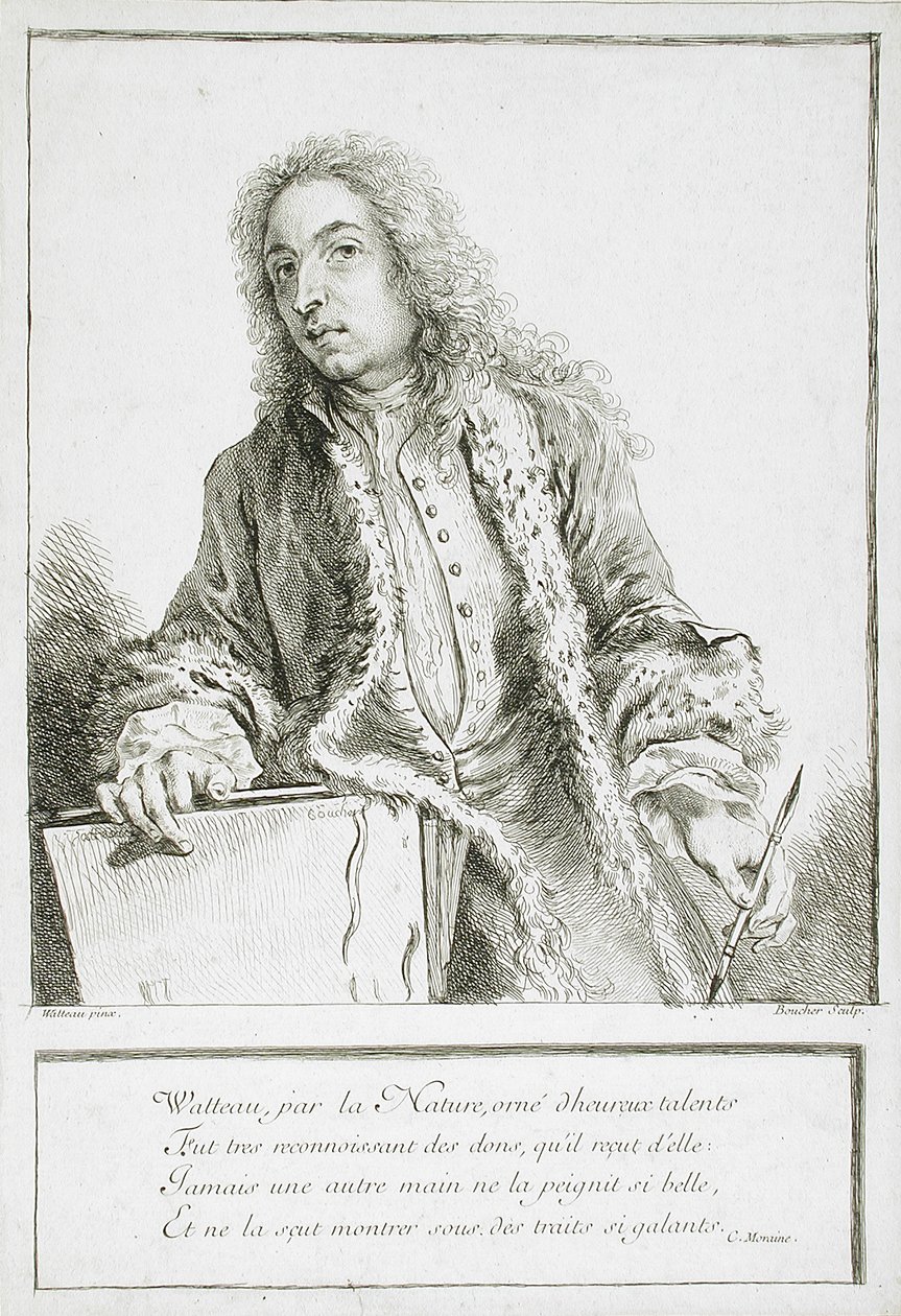 Antoine Watteau portréja alkotó: François Boucher