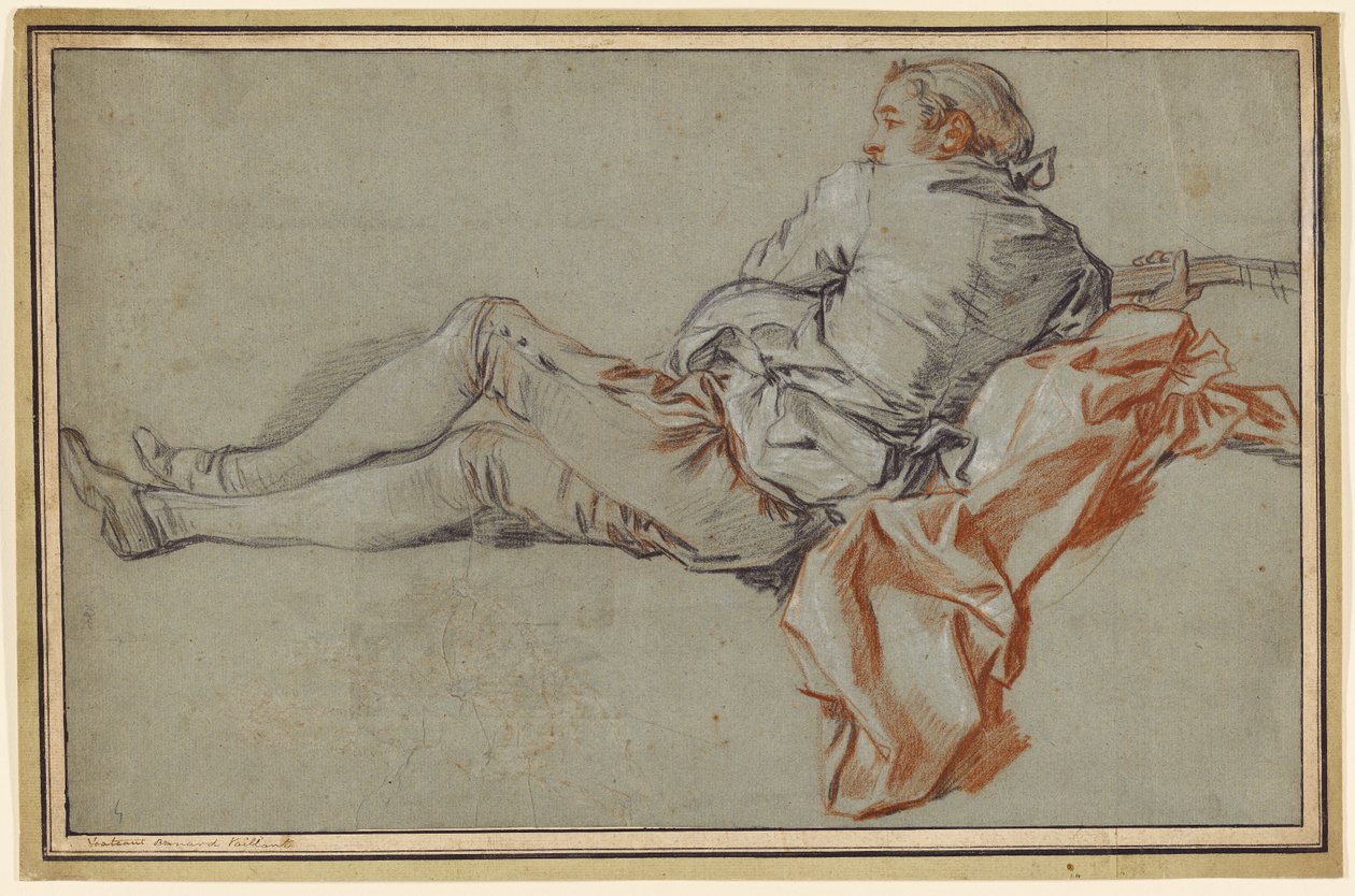 Fekvő férfi alak alkotó: François Boucher