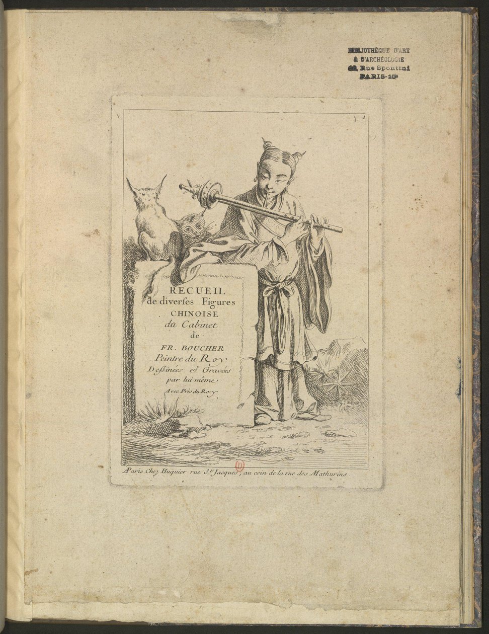 François Boucher kabinetjéből származó különféle kínai alakok gyűjteménye alkotó: François Boucher